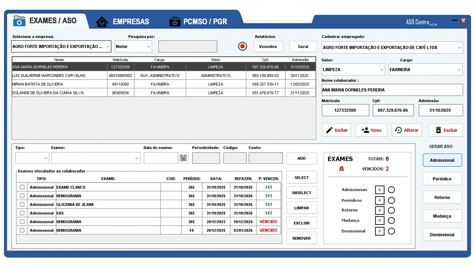 Software gerar aso