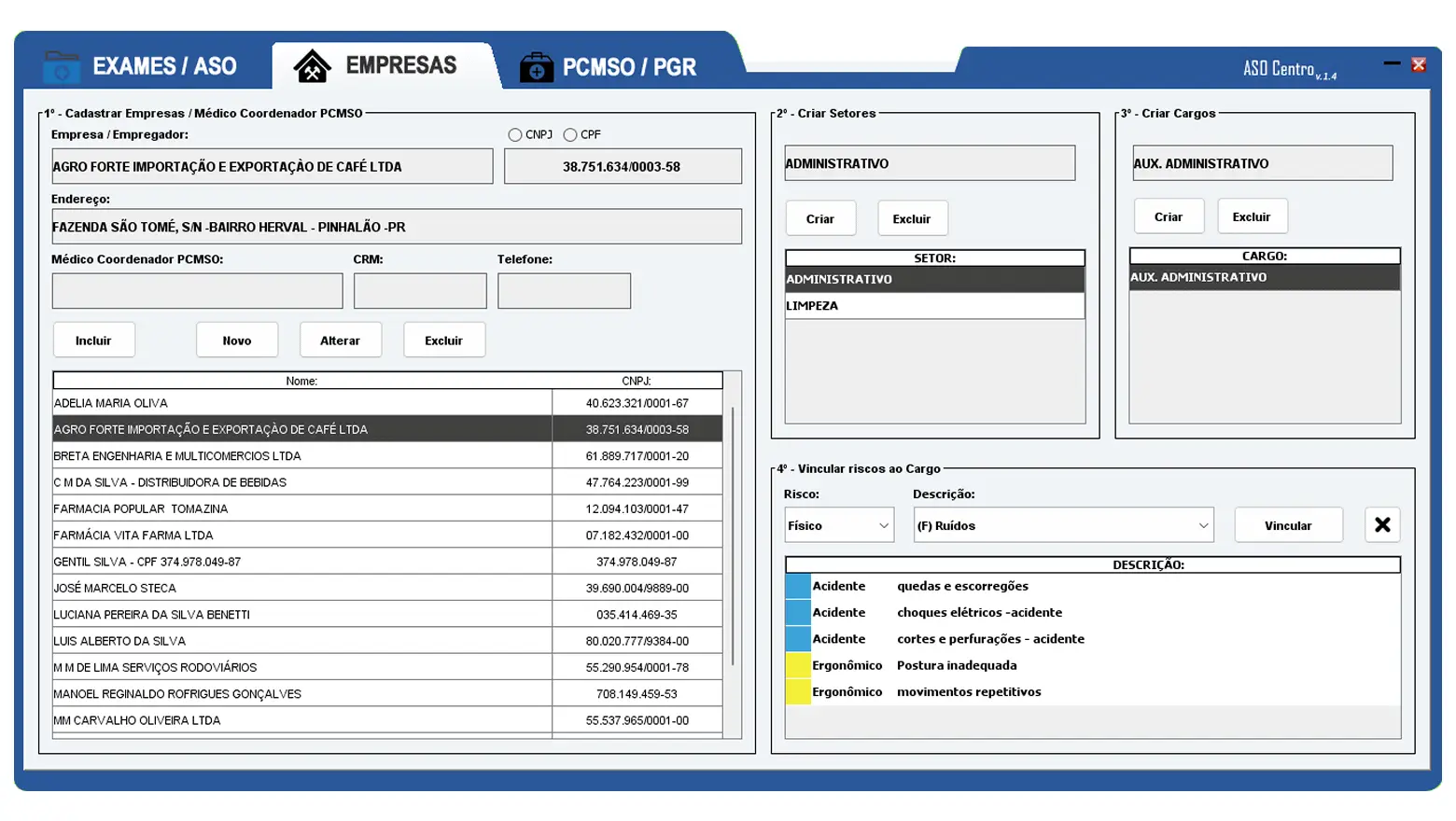 Software gerar aso