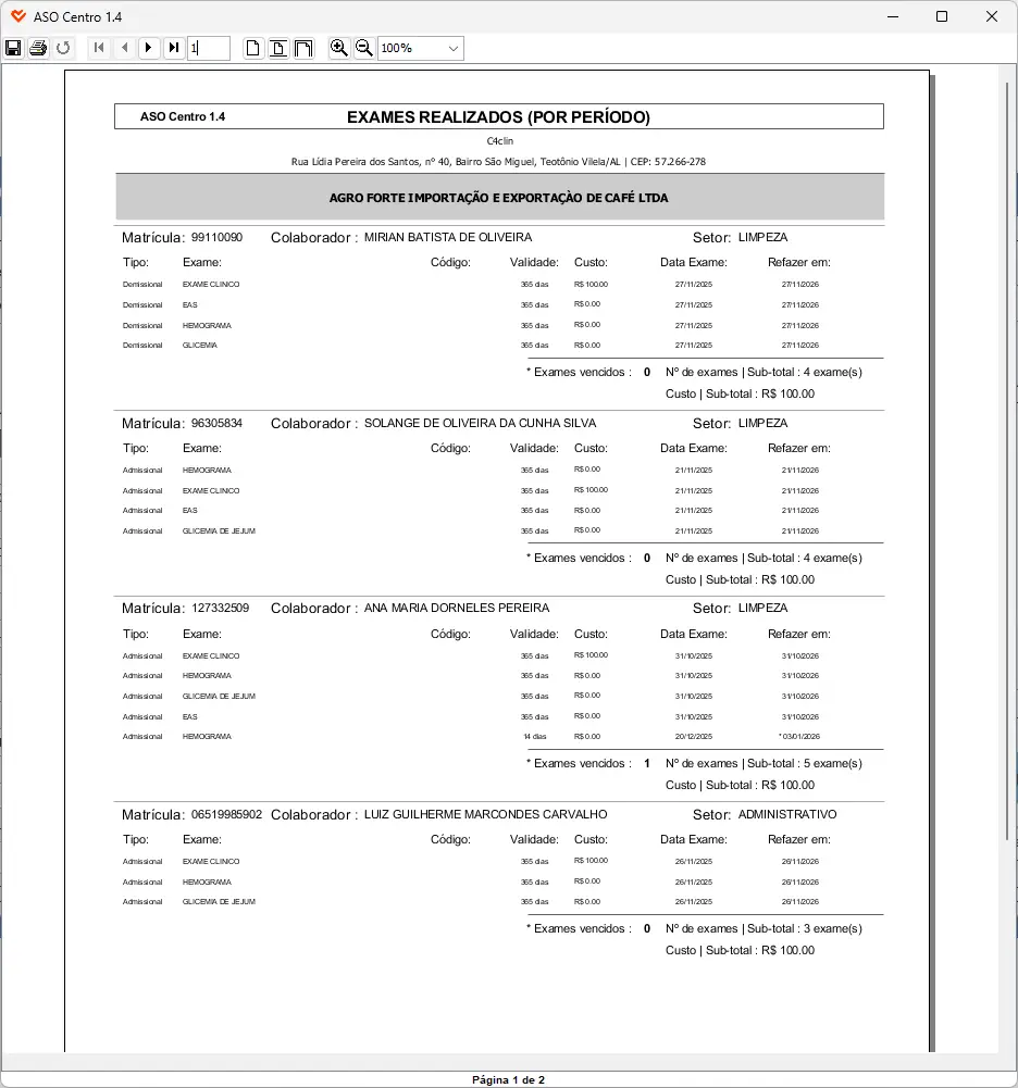 Relatório Analítico PCMSO